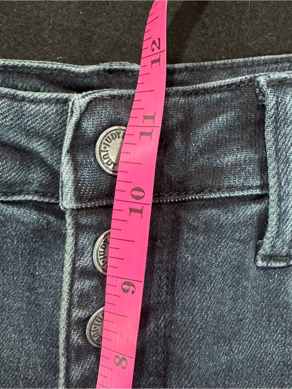 Judy Blue Dark Blue High-Rise Button-Fly Wide Leg Jeans - Picture 13 of 14